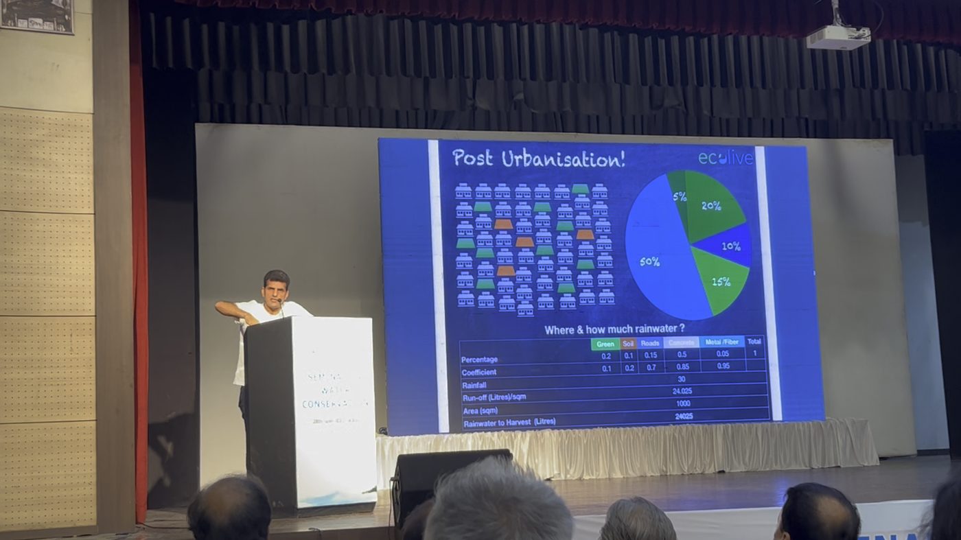 EcoLive presentation explaining post-urbanization water runoff